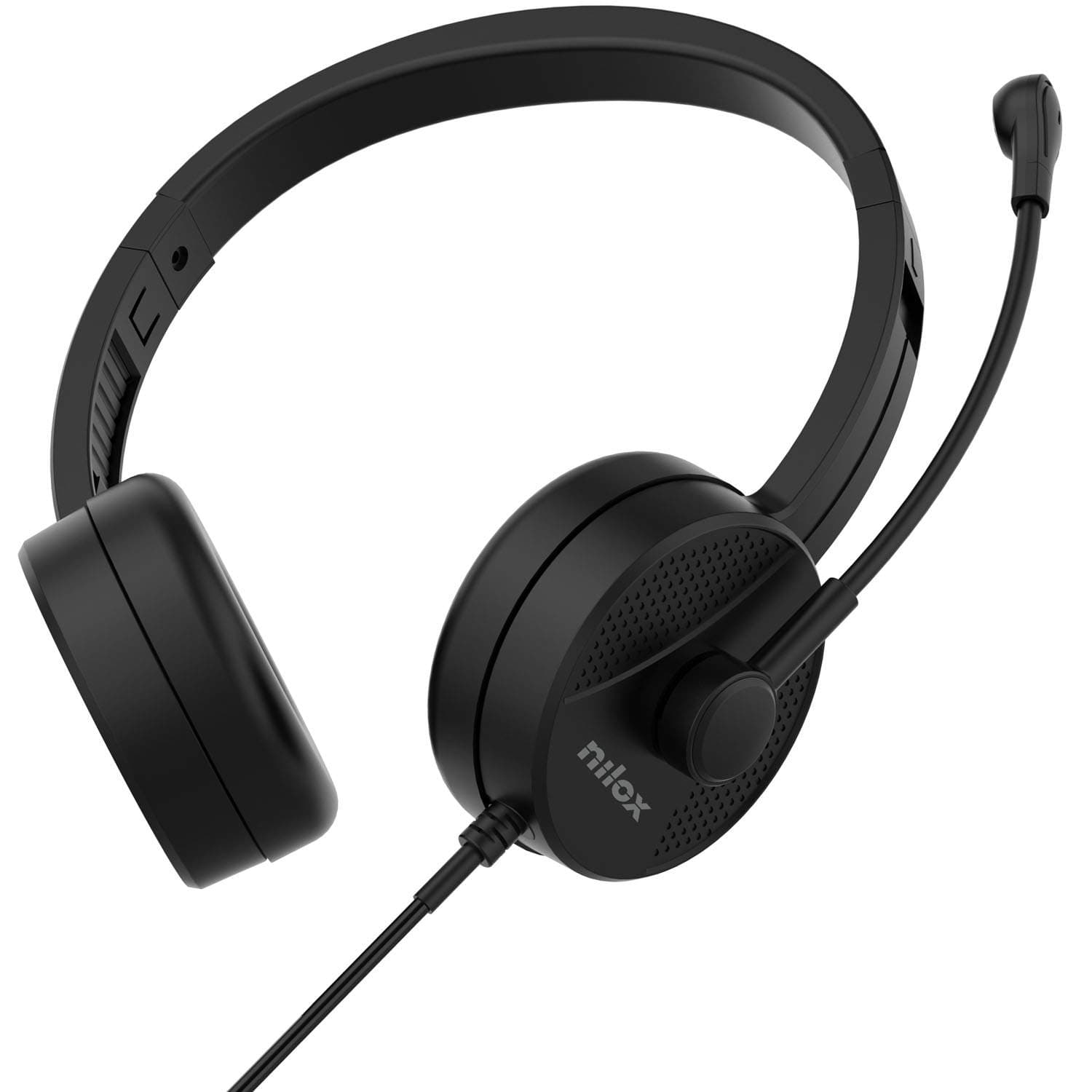 USB-headset med mikrofon – On-Ear, Plug & Play