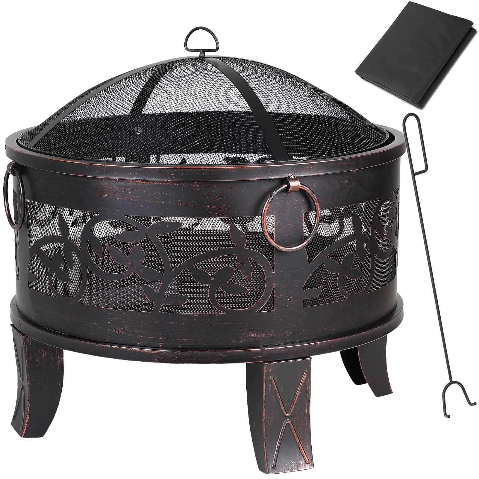 Stålbålsted 67 cm – Antik look, inklusive gnistbeskyttelse view 2