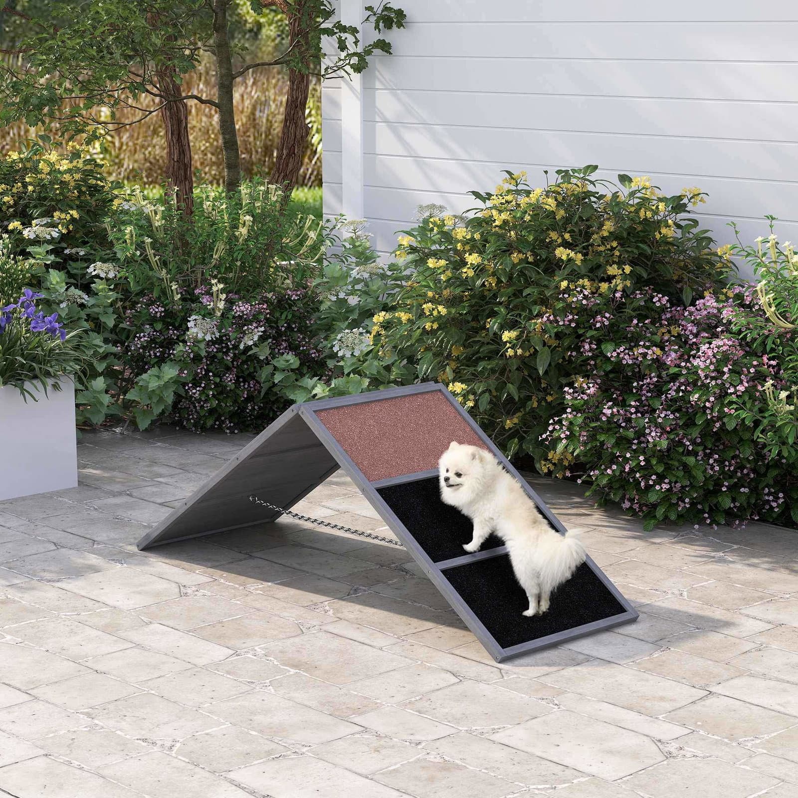 Hundesportsrampe – Skridsikker, A-ramme, 173 x 59 x 66 cm view 2