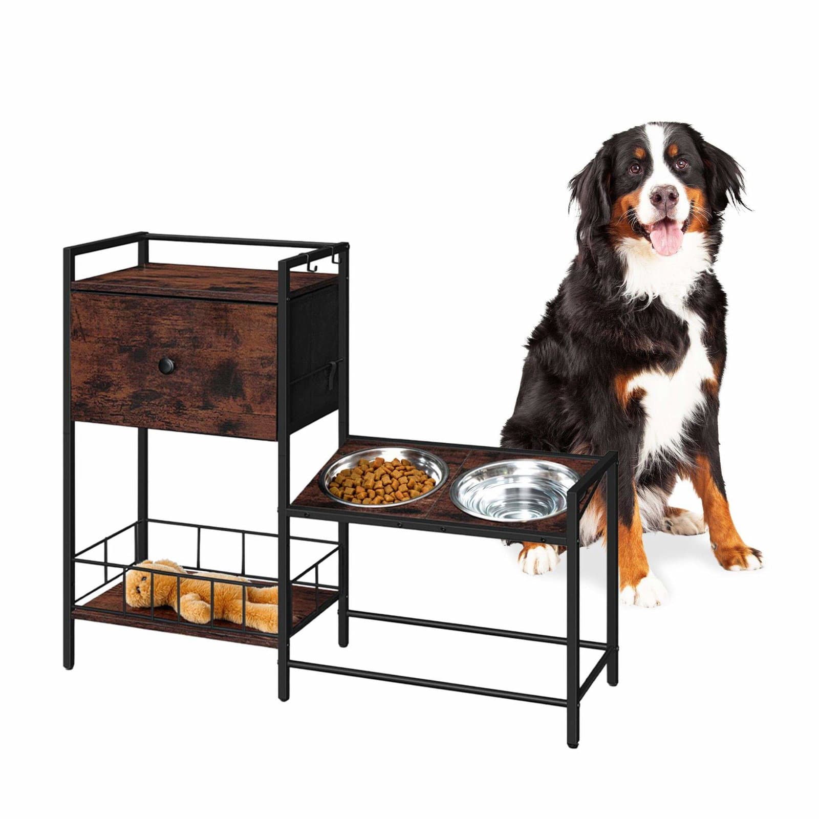 Hundefoderstation med opbevaring – Ergonomisk og robust