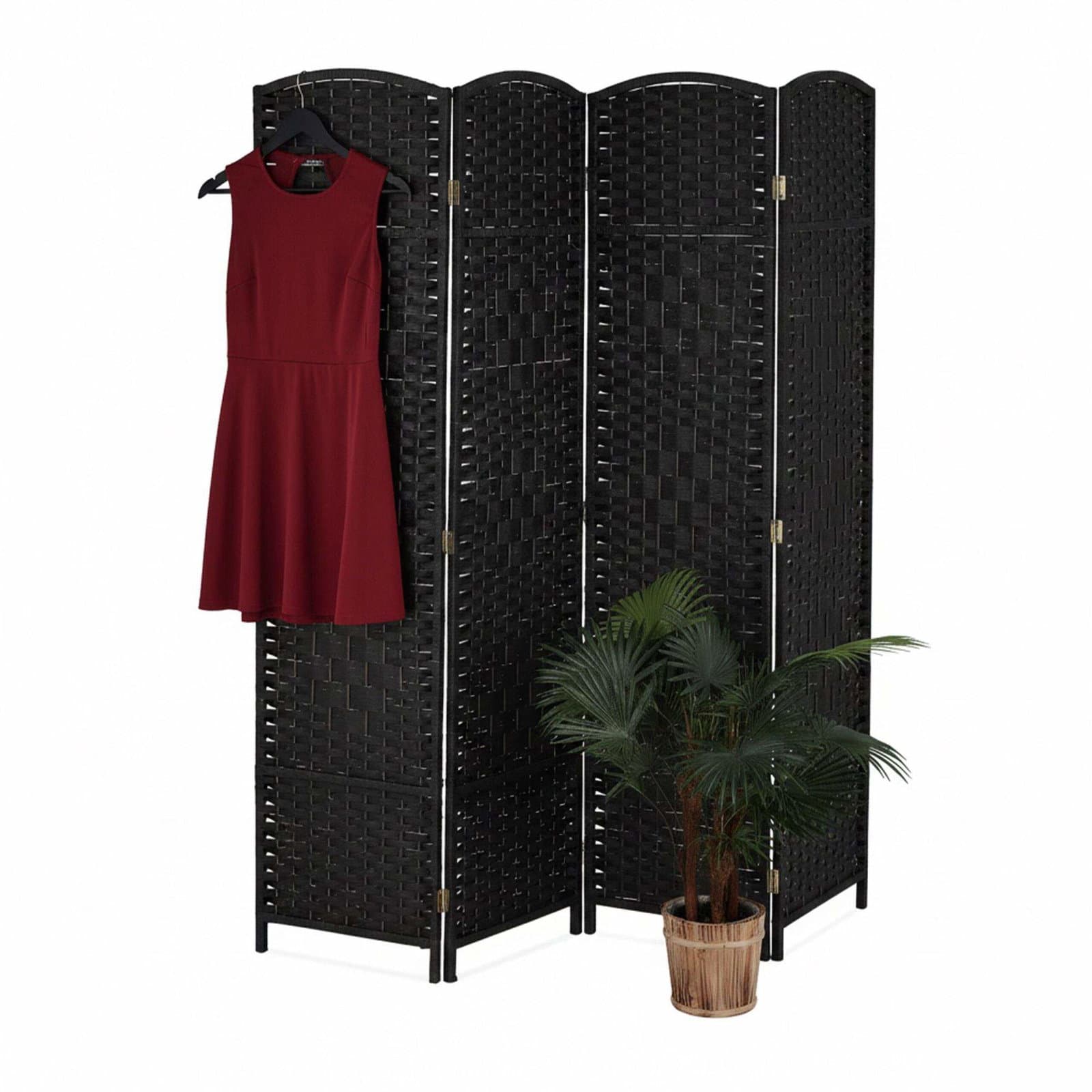 4-panels foldbar skærm – Elegant rumdeler