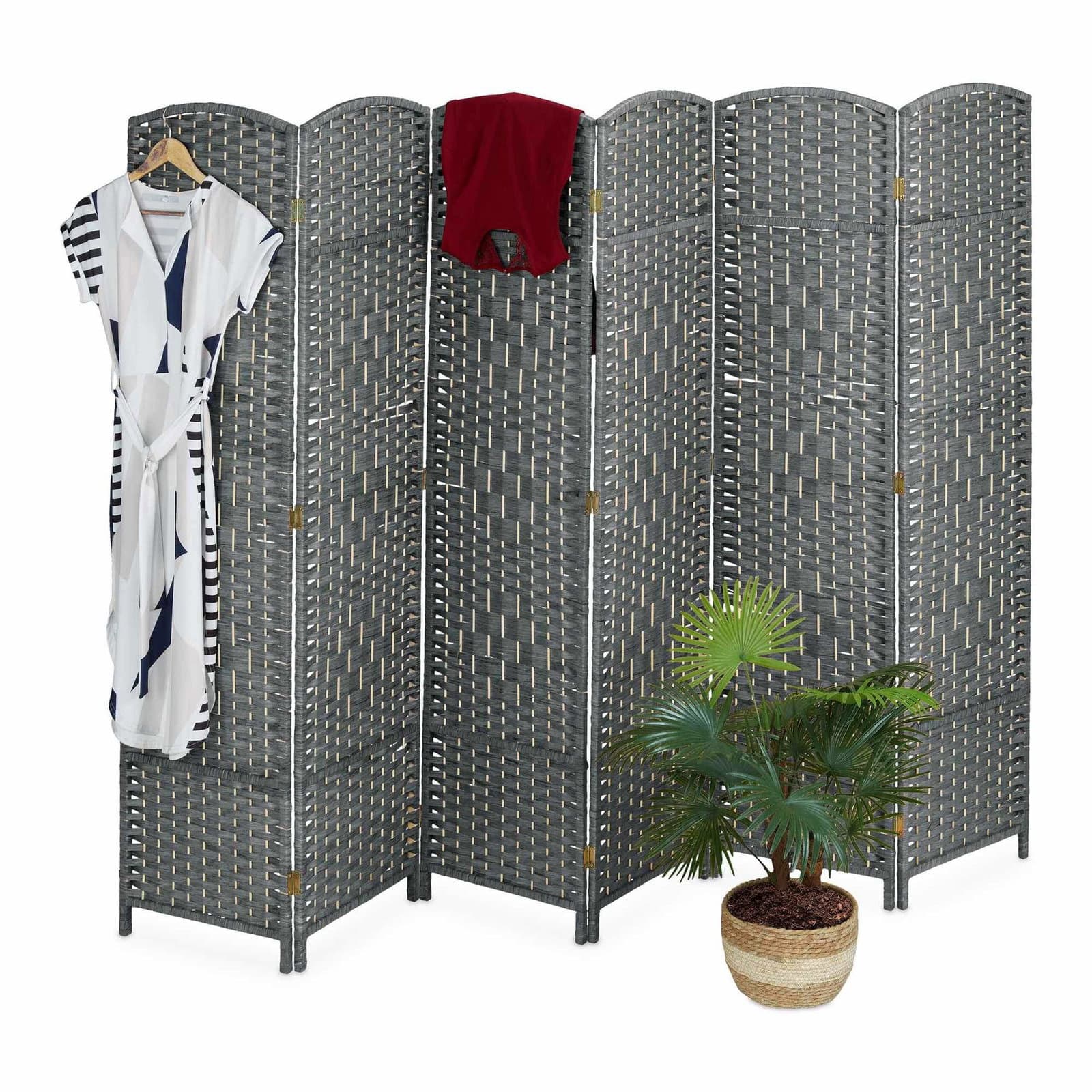 6-panelers foldbar skærm – elegant rumdeler