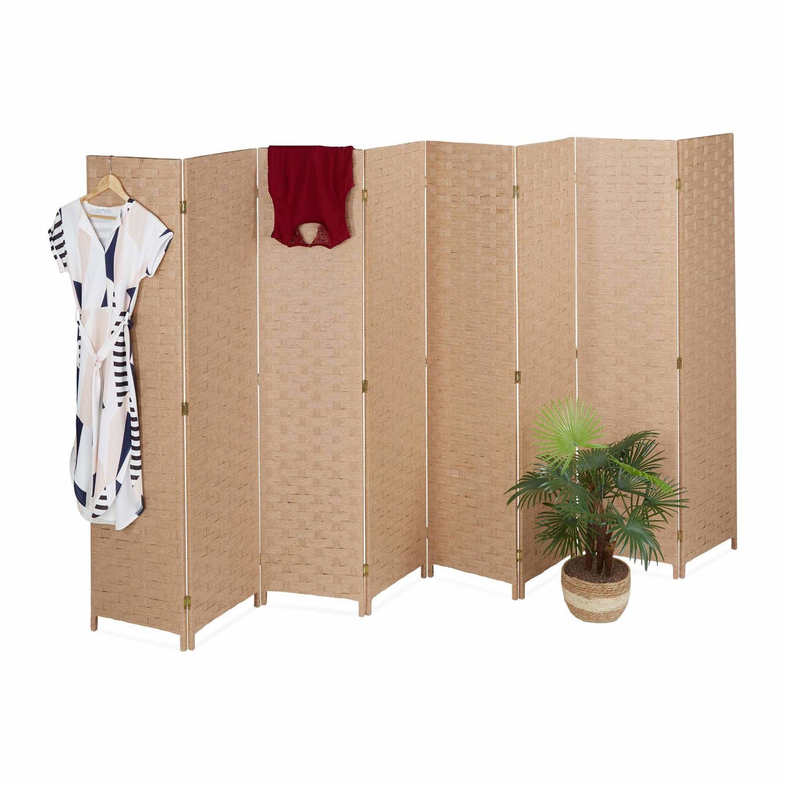 8-panelers foldbar skærm – elegant rumdeler