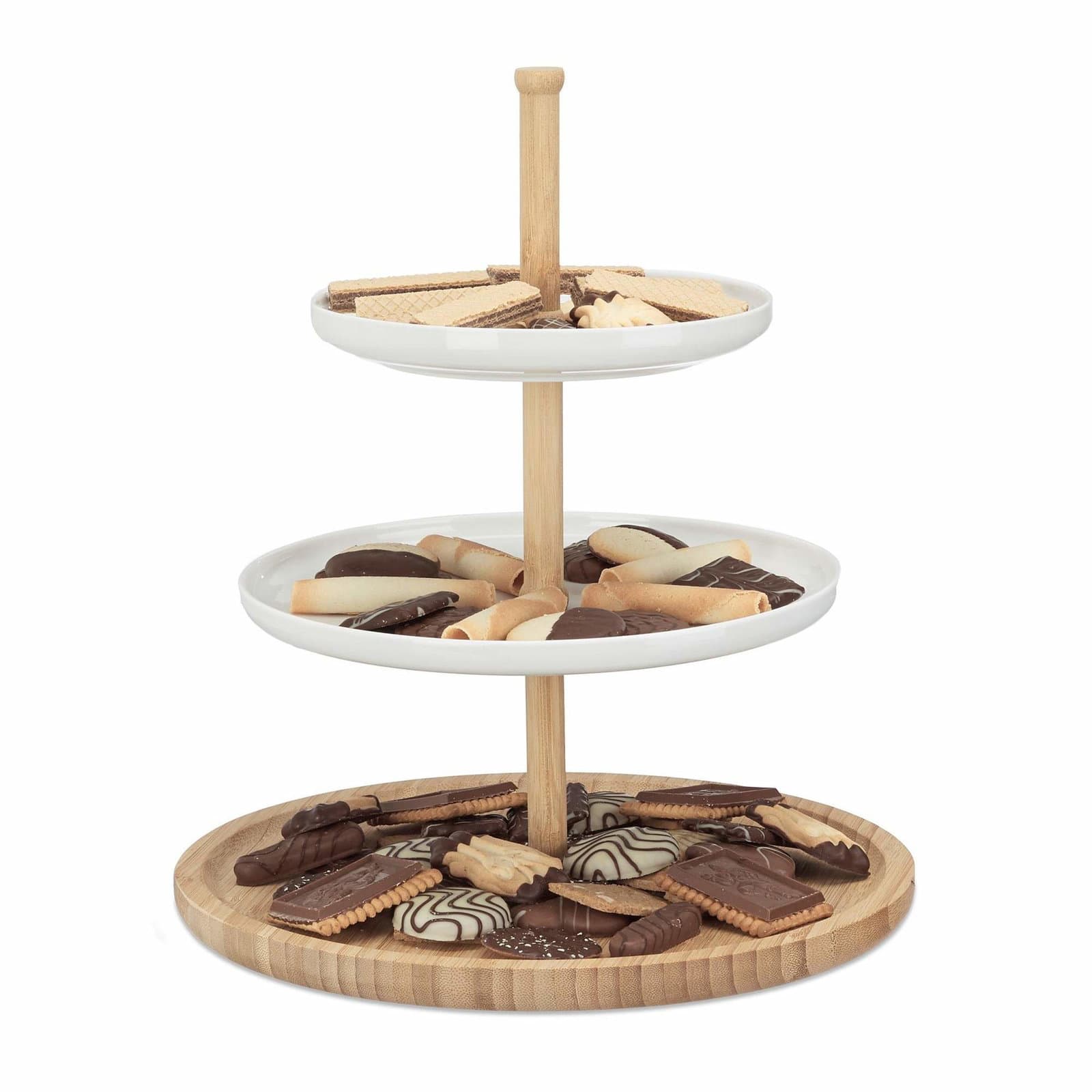 Etagere Bambus og keramik