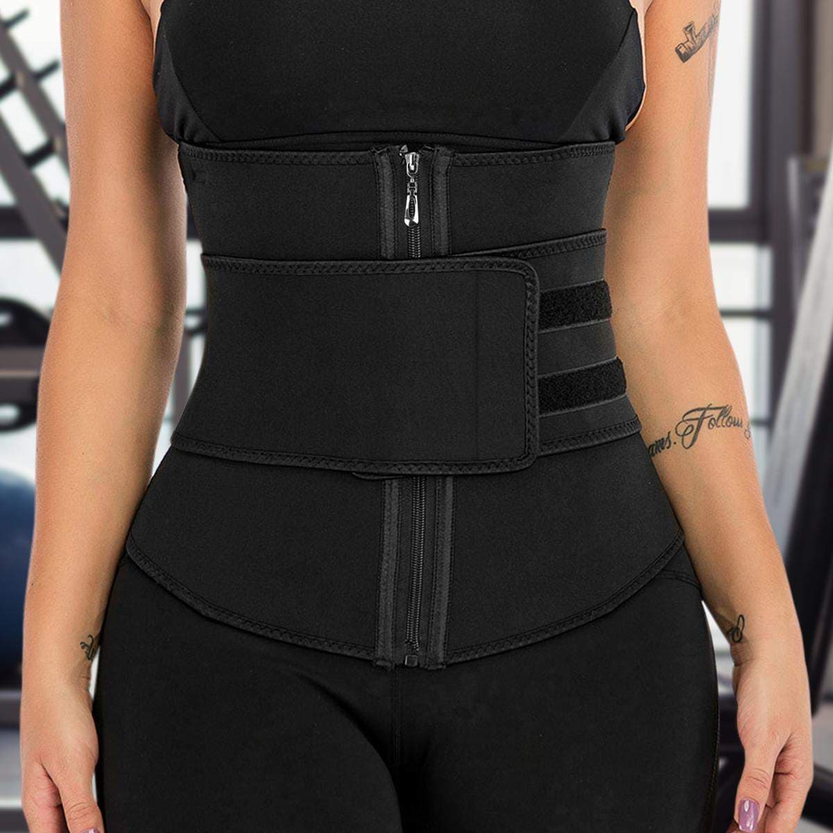 Waist Trainer med Velcro - Sort