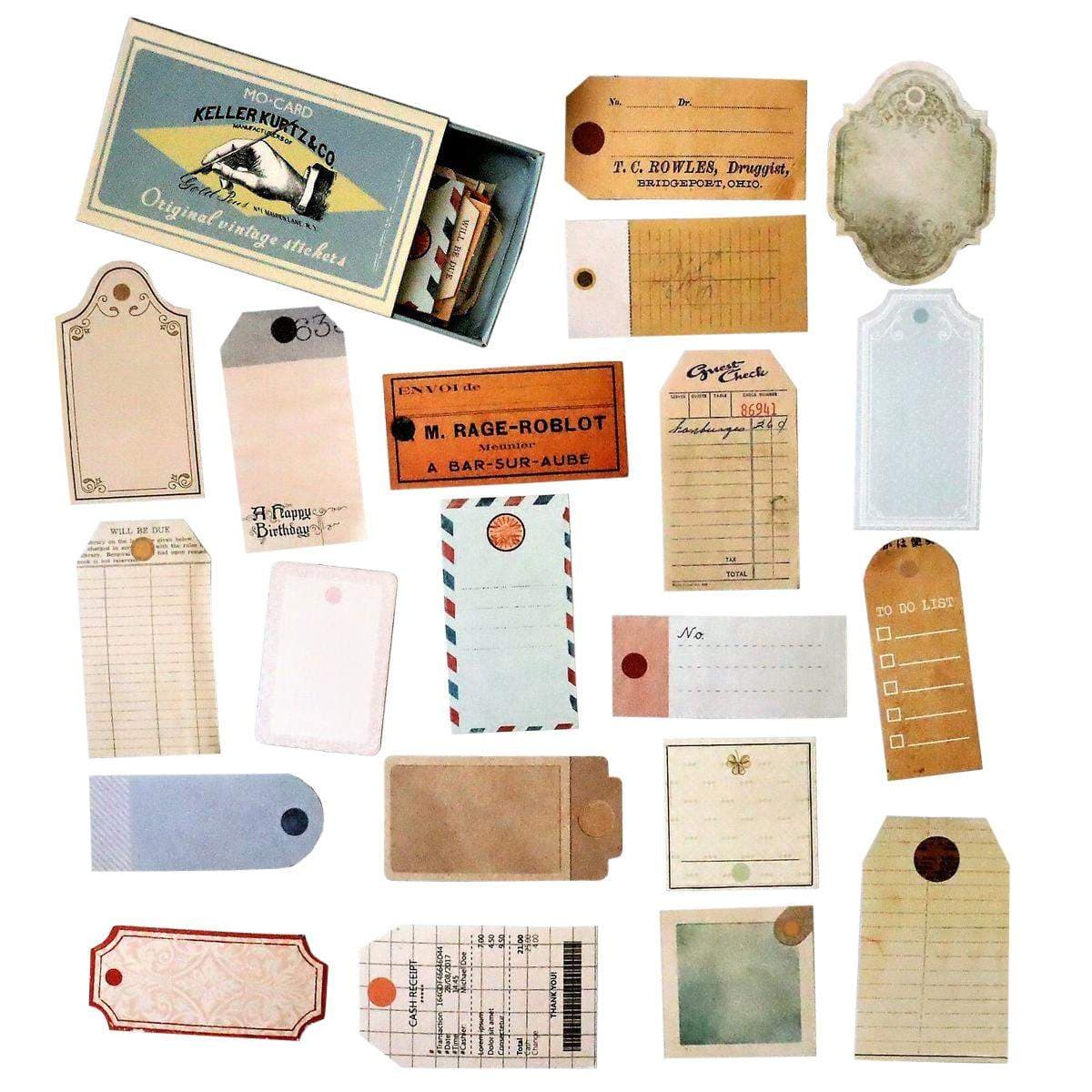 60x Klisteretiketter i Æske, Vintage - Nr. 3 view 2