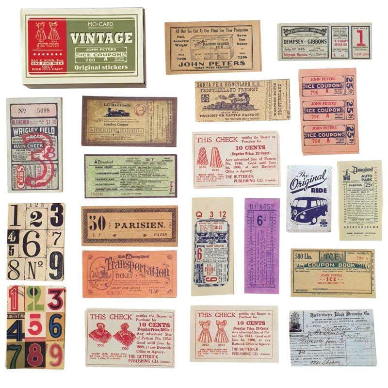 60x Klisteretiketter i Æske, Vintage - Nr. 6 view 2