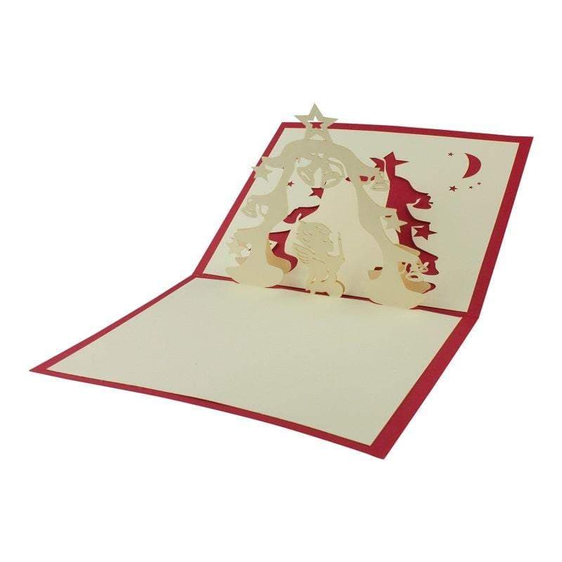 Håndlavede pop-up Julekort - Nr 9