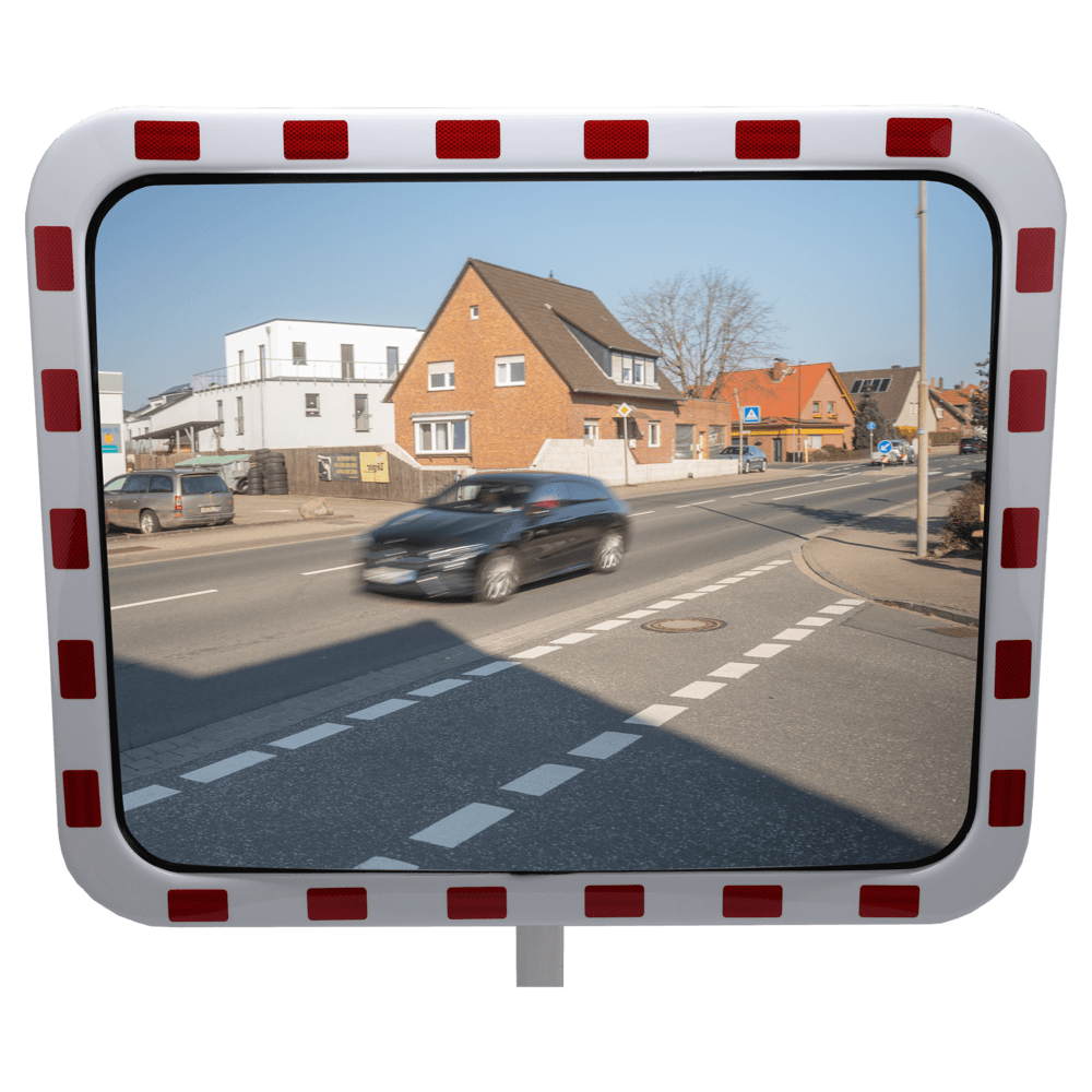 100x80 cm Trafikspejl i polycarbonat, rektangulær
