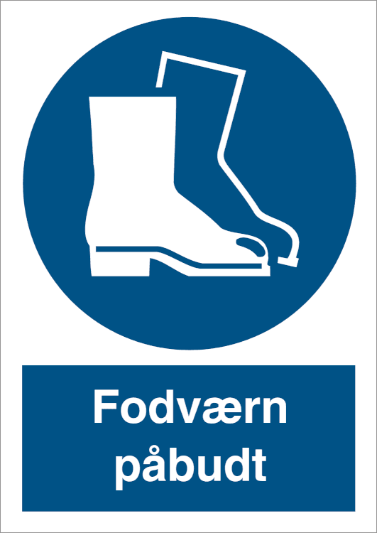Fodværn påbudt - Plast - 297 x 210 mm