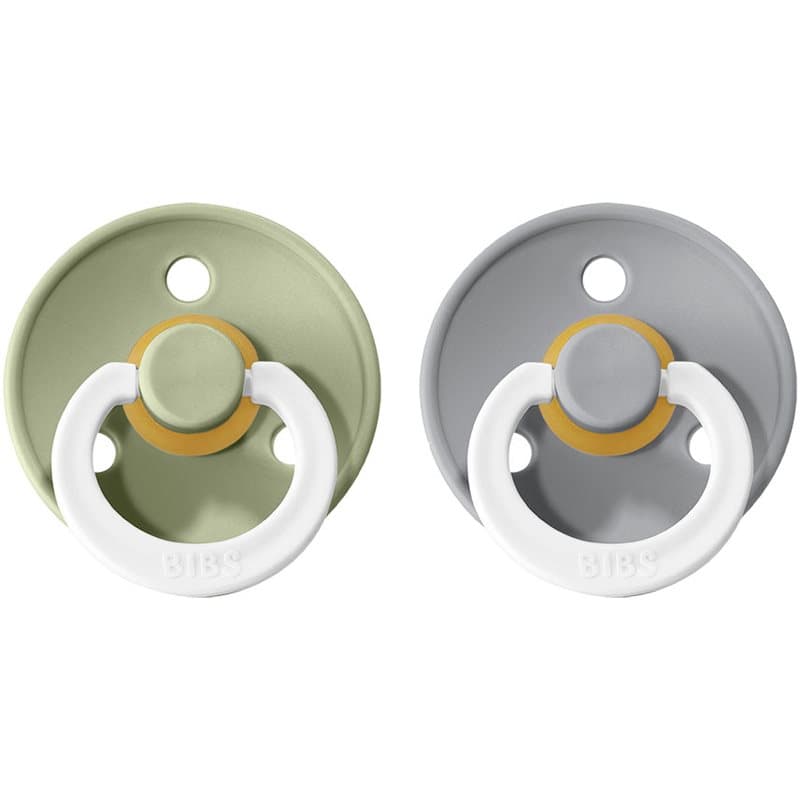 BIBS Colour Natural Rubber Size 1: 0+ months sut Sage Night / Cloud Night 2 stk.