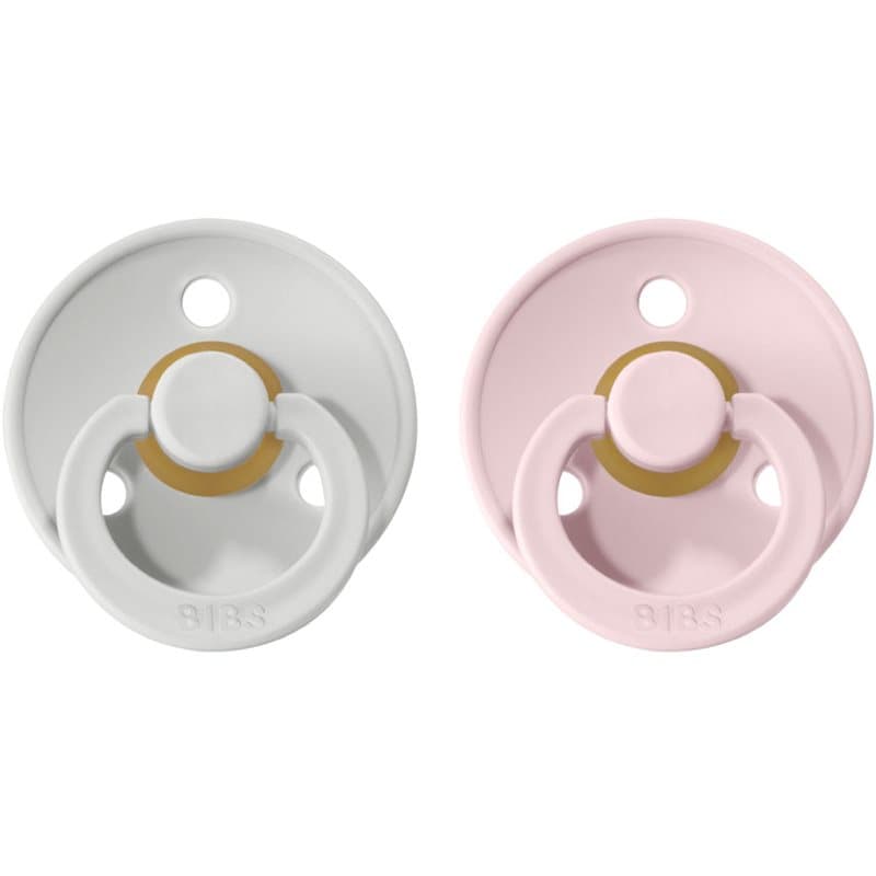 BIBS Colour Natural Rubber Size 1: 0+ months sut Haze / Blossom 2 stk.