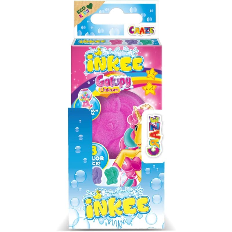 Craze INKEE Galupy Unicorn Badebombe til børn 3x15 g