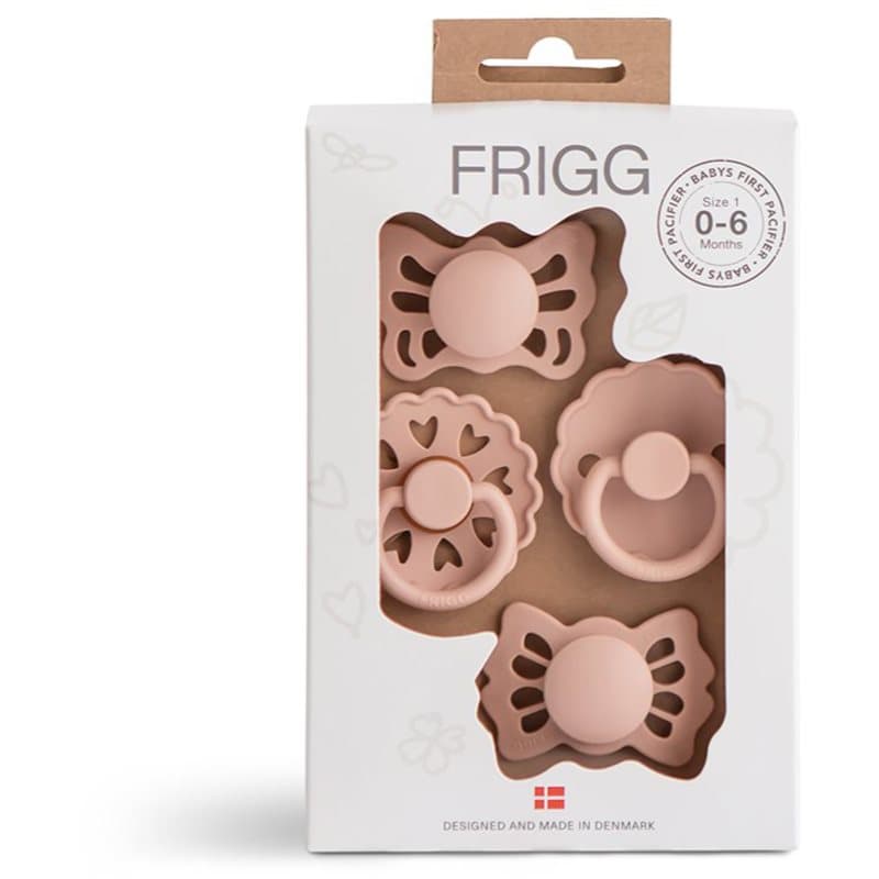 FRIGG Baby's First Pacifier​ Floral heart sut Blush