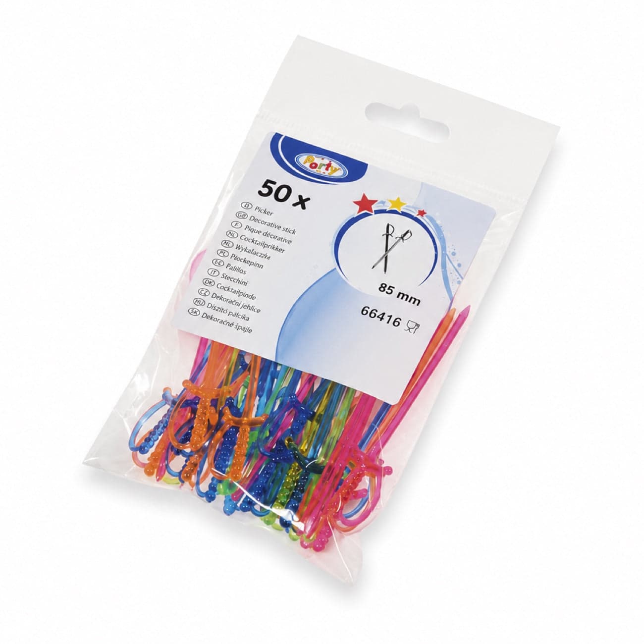 Cocktail Sværd Mix 8,5 cm – Farverige Drinkspyd til Cocktails & Snacks
