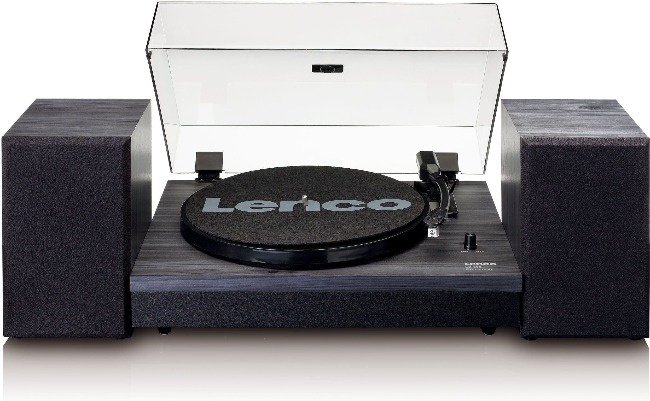Lenco LS-300 vinylafspiller og højttalere, sort