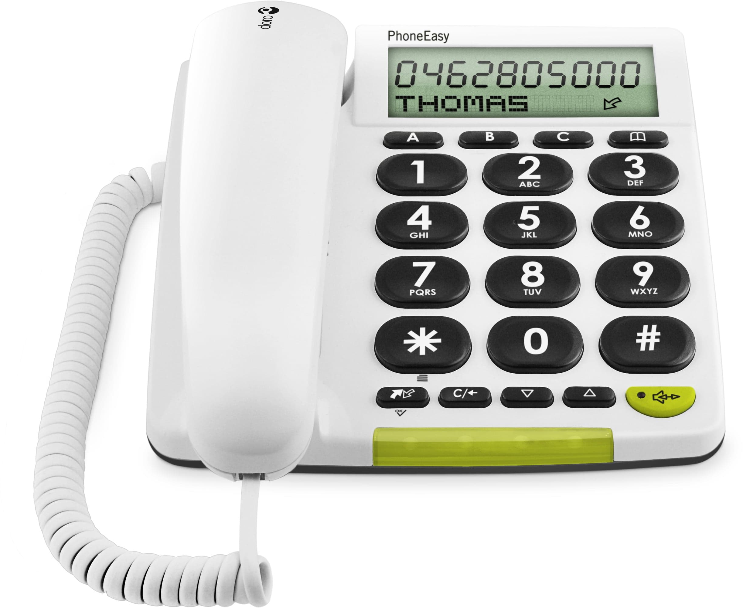 Doro PhoneEasy 312cs -fastnettelefon, hvid