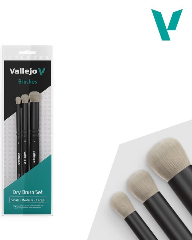 Vallejo Natural Hair Dry Brush Set