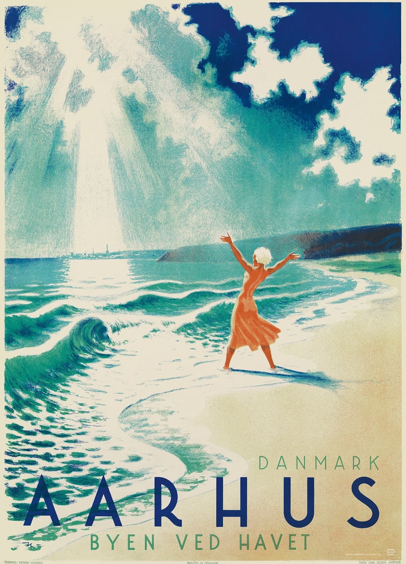 Byen Ved Havet - Dansk plakatkunst