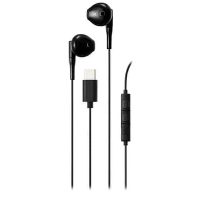 Streetz Streetz C210 Semi-in-ear hovedtelefoner, 3-button, USB-C, sort