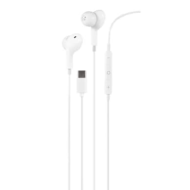Streetz Streetz C220 In-ear hovedtelefoner, 3-button, USB-C, hvid