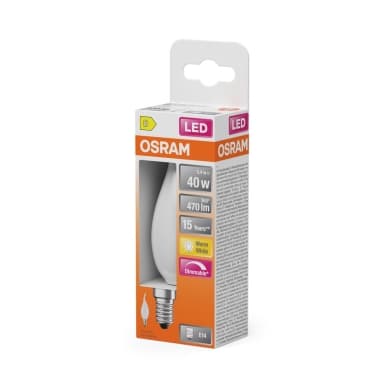 OSRAM LED Krone Bøjet 40 Dæmpbar Mat 3,4W 827 E14 4099854443831 Modsvarer: N/A