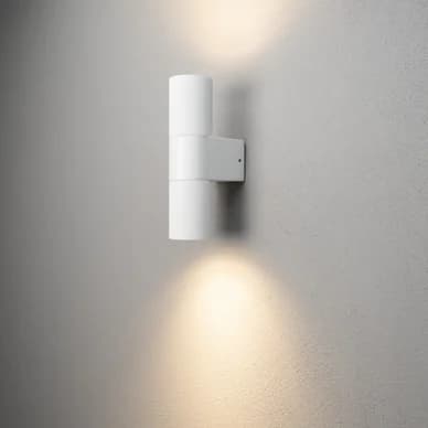Konstsmide Temi Væglampe op/ned LED GU10 Hvid med Klart glas 7667-250 Modsvarer: N/A