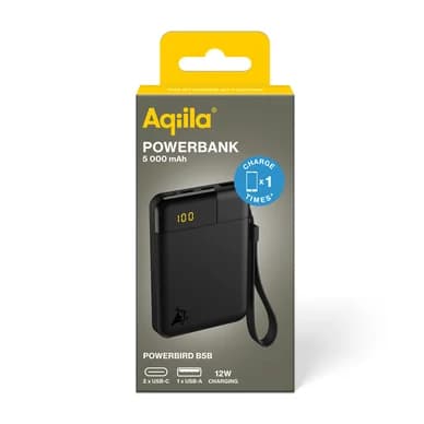 Aqiila Aqiila Powerbird B5B Powerbank 5000mAh 20W Black