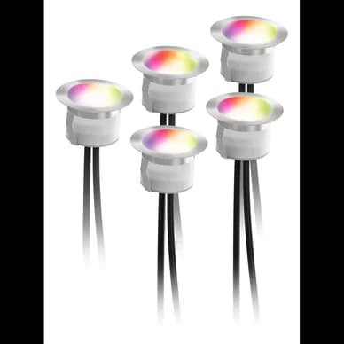 DELTACO Smart Home decklight forlængelsessæt, 5 lys, varm hvid/RGB