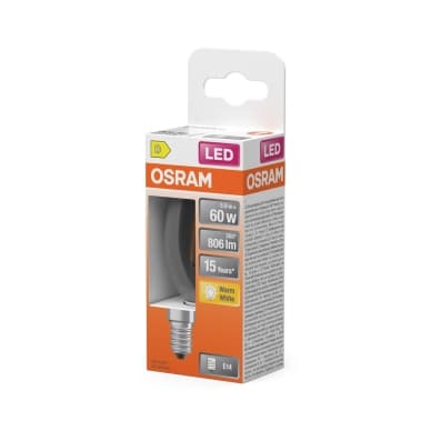 OSRAM LED Krone 60 Klar 5,9W 827 E14