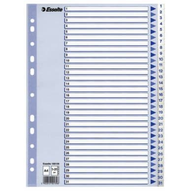 ESSELTE Register Esselte PP A4 1-31 hvid
