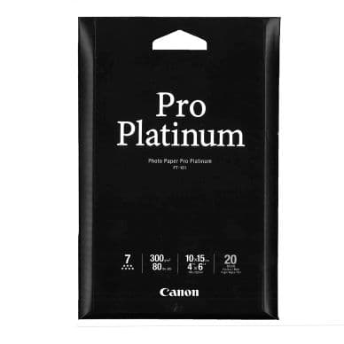 Canon Fotopapir Pro Platinum, 10x15 cm, 20 ark, 300g (PT-101) 2768B013 Modsvarer: N/A