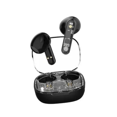 Streetz Streetz T150, Gennemsigtige TWS øretelefoner, Sort T150-BLK Modsvarer: N/A
