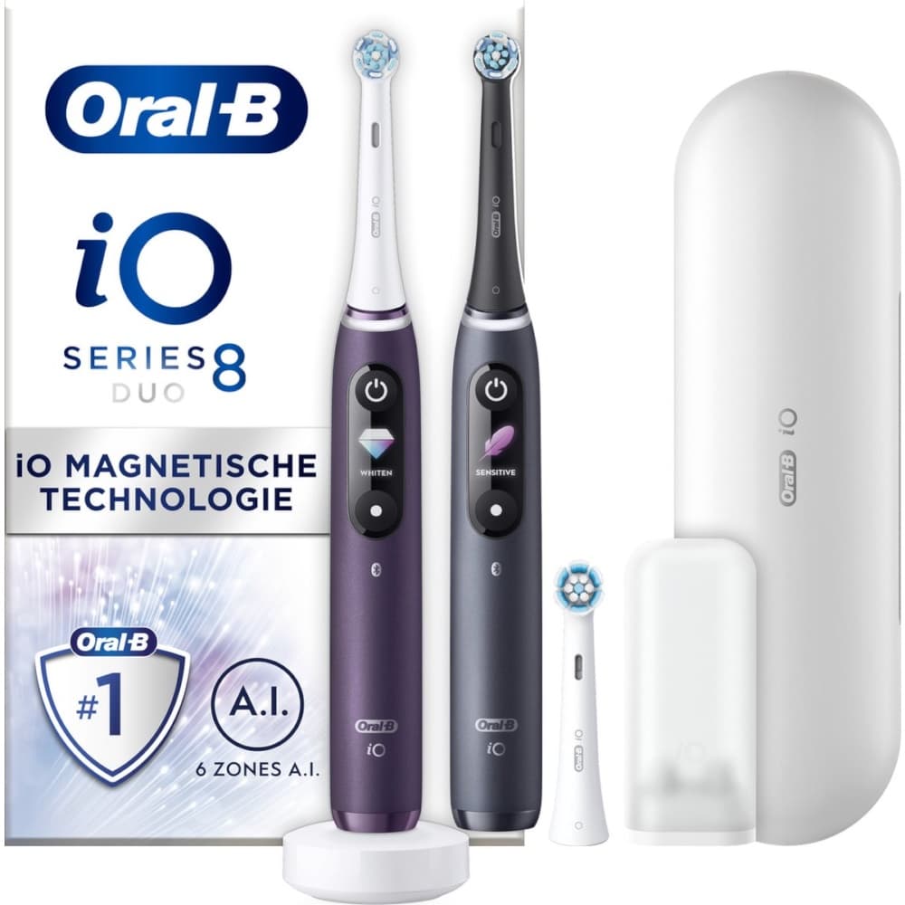 Oral-B iO Series 8n DUO elektrisk tandbørste Sort/Lilla