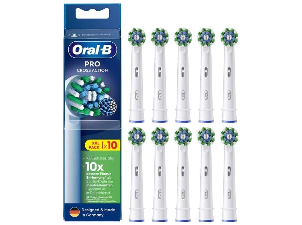 Oral-B Cross Action 4 pack Sæt til udskiftning af børstehoved 10 stk