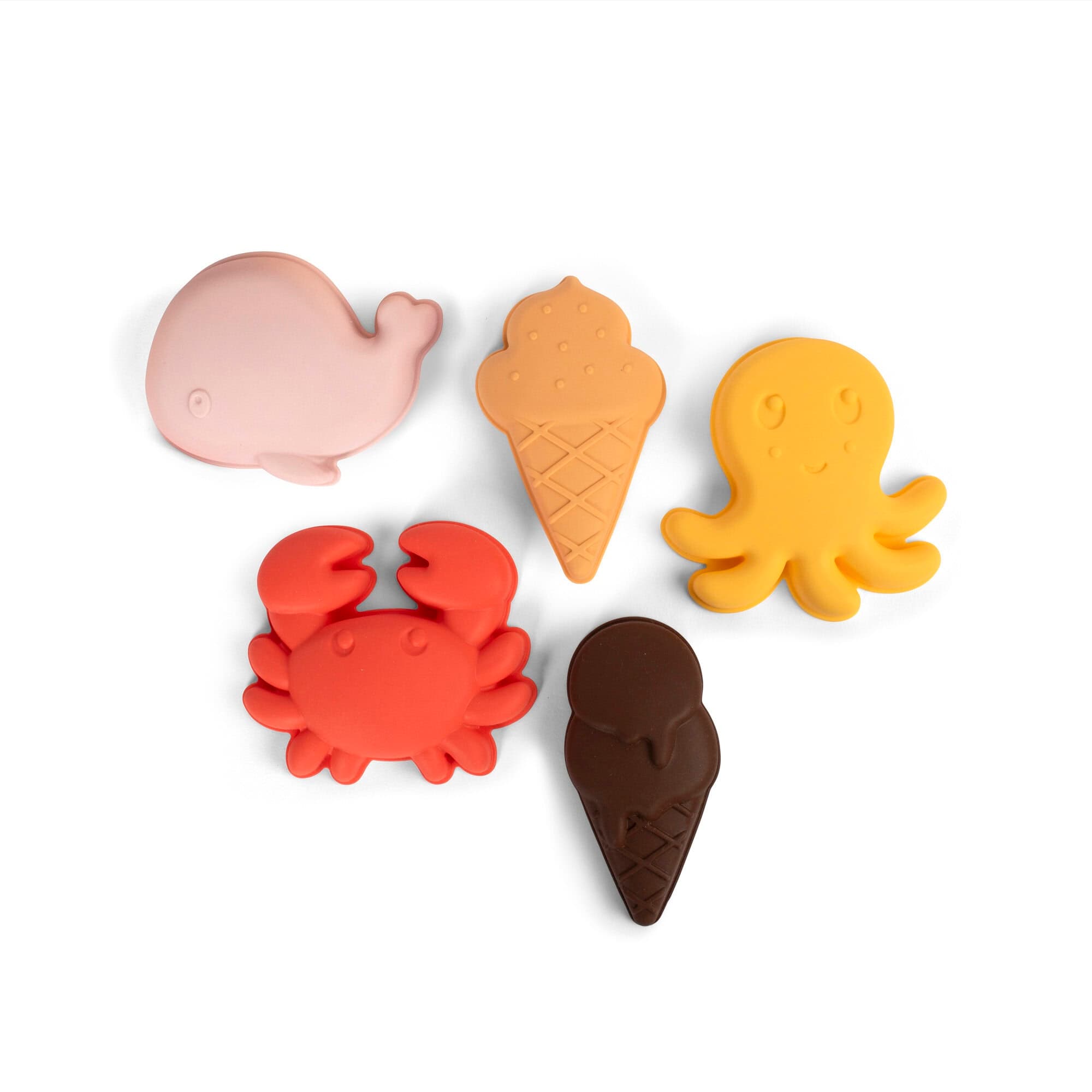 Silikone sandforme 5 stk. - Peach Mix