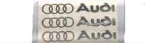 3D Alu sticker med bilens logo, 8 stk.