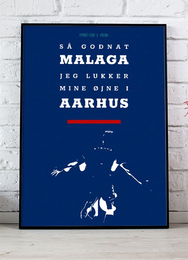 AGF-plakat - Malaga med spiller - Download PDF og print selv i mange formater kr. 299