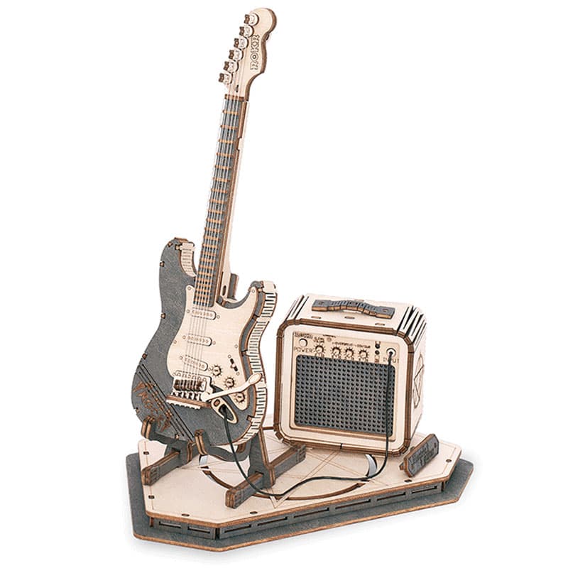 Elektrisk guitar 3D puslespil fra Rokr™ (TG605K)