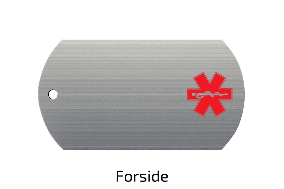 Dog Tag med medicinsk logo (Caduceus)