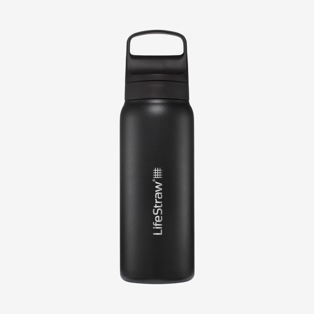 LifeStraw - Go 2.0 vandflaske 700ml i Rustfrit stål (Sort)