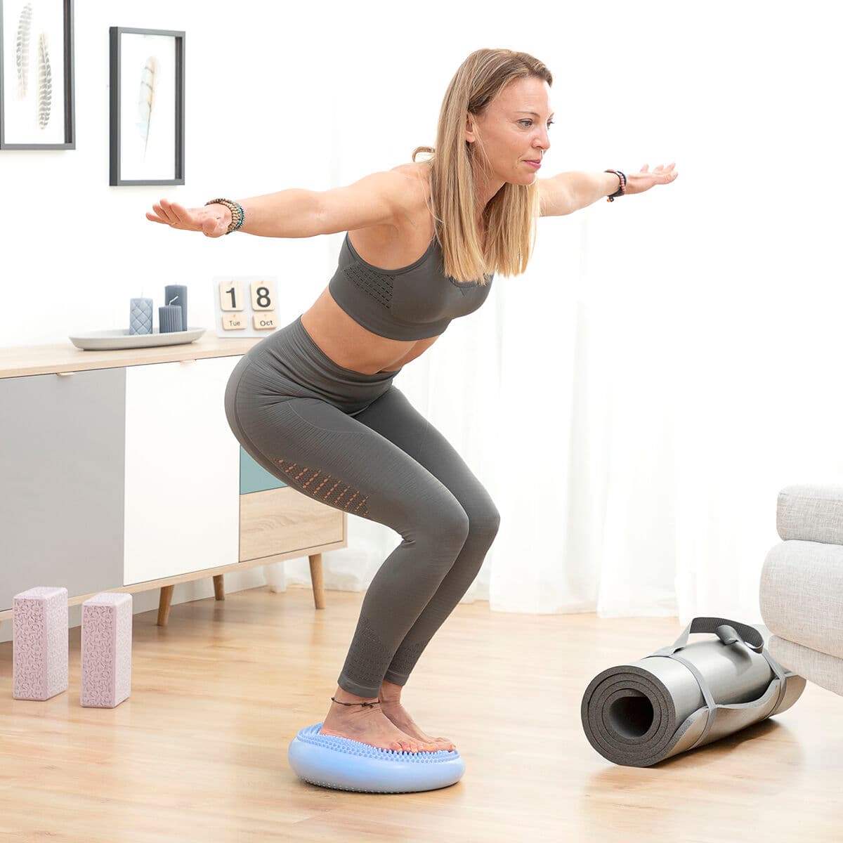 Balancepude med luftpumpe Cushport InnovaGoods