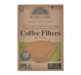 Kaffefilter ubleget no. 4 100 stk
