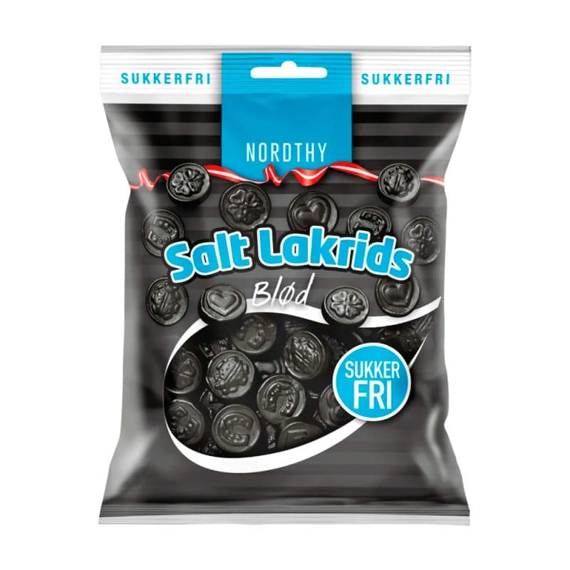 Nordthy Sukkerfri Salt Lakrids &bull; 75g. - 3 for Kr. 49.95