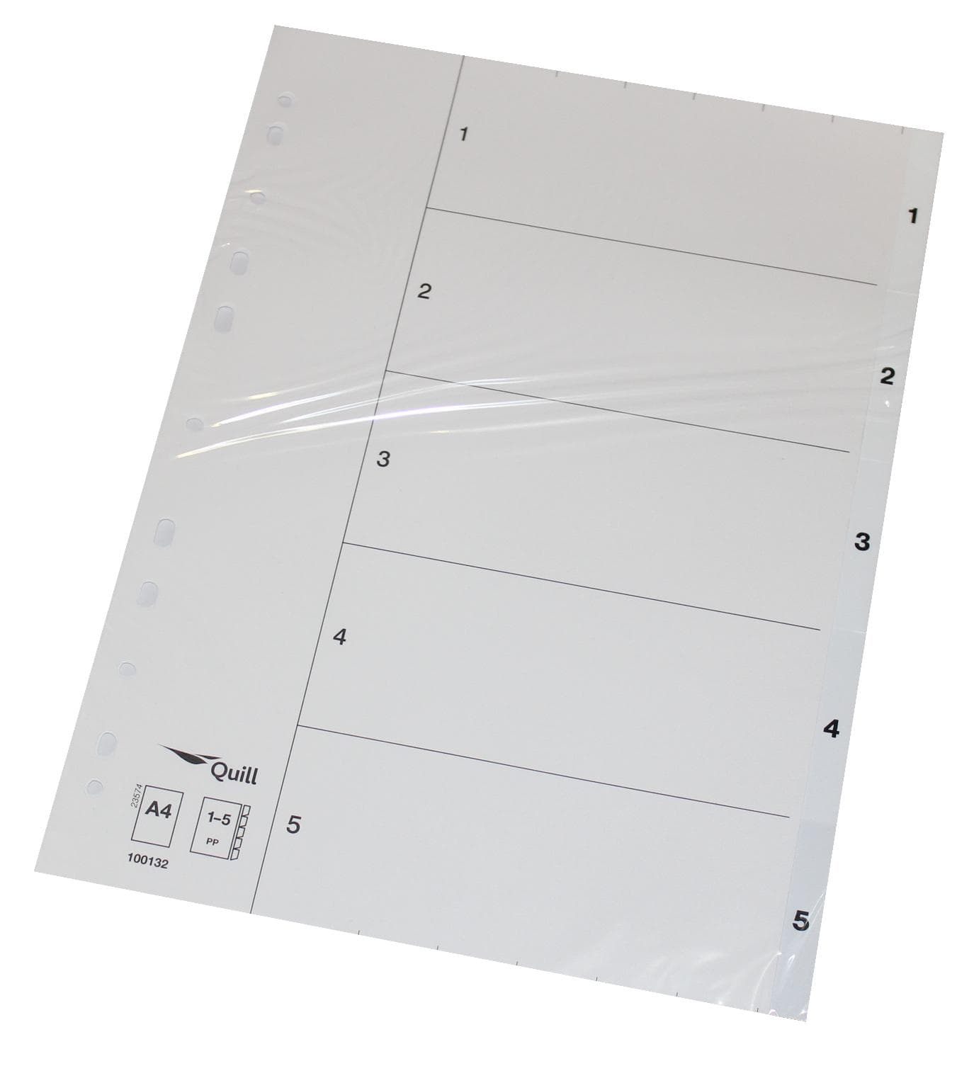 Register 1-5 A4 Quill hvid