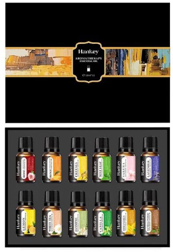 Hankey aromatherapy essential oil 12 x 10ml
