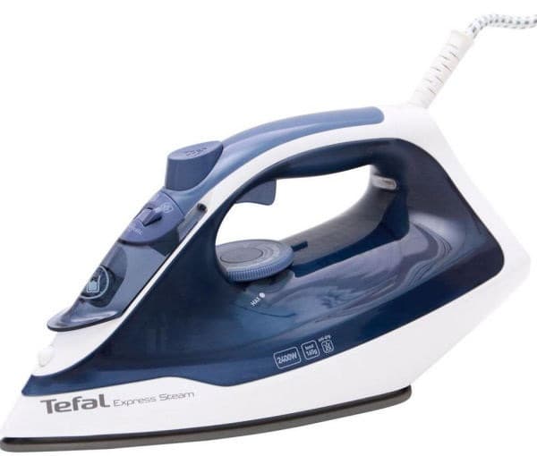 Tefal dampstrygejern express steam model FV2837 blå