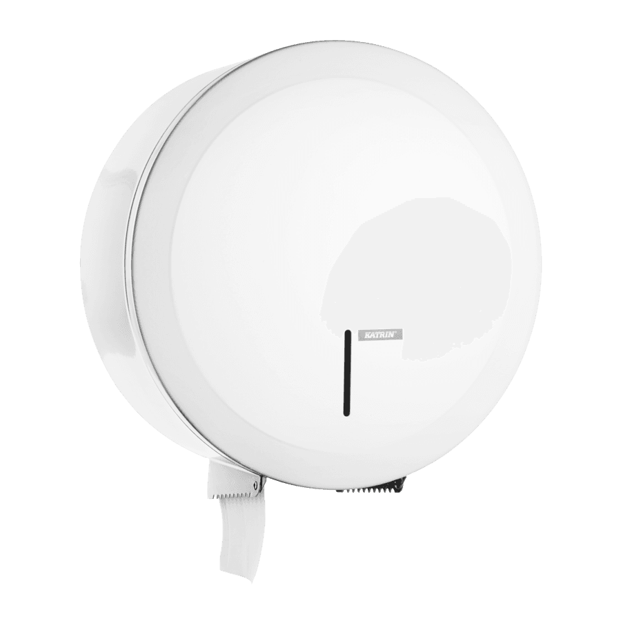 Katrin Gigant L Dispenser, til store ruller toiletpapir, hvid metal