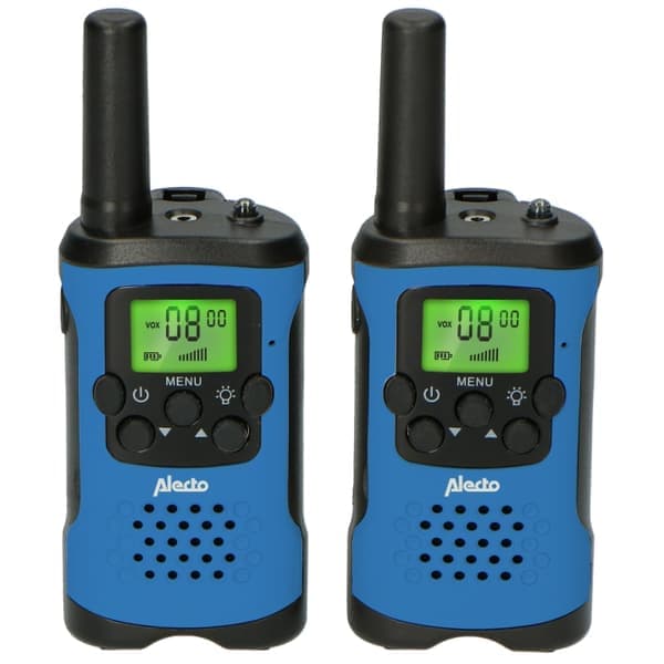 Alecto Walkie-Talkie-sæt | 2 håndsæt | Op til 7 km | Frekvenskanaler: 8 | PTT / VOX | 24 timers standby | Headset-udgang | Indbygget lommelygte |