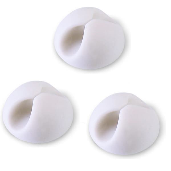 3-pak kabelholder White